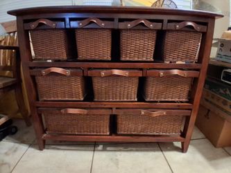 WICKER  (BUFFET) CABINET
