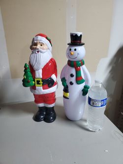 Santaclaus/snowman battery operated