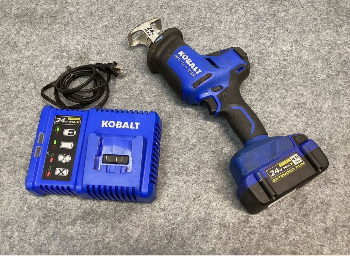 Kobalt KRS 124B-03 24V Brushless Reciprocating Saw W /4.0Ah Battery & CHARGER