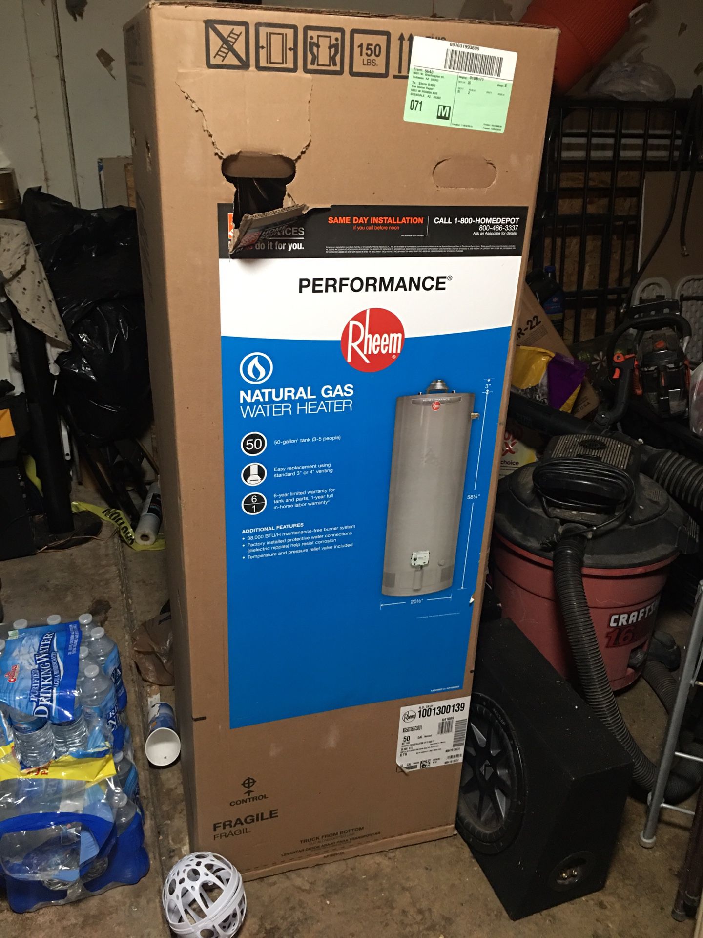 New water heater 50 gallons