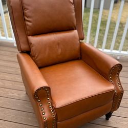 Leather Cuerdas Recliner Brown Chair 