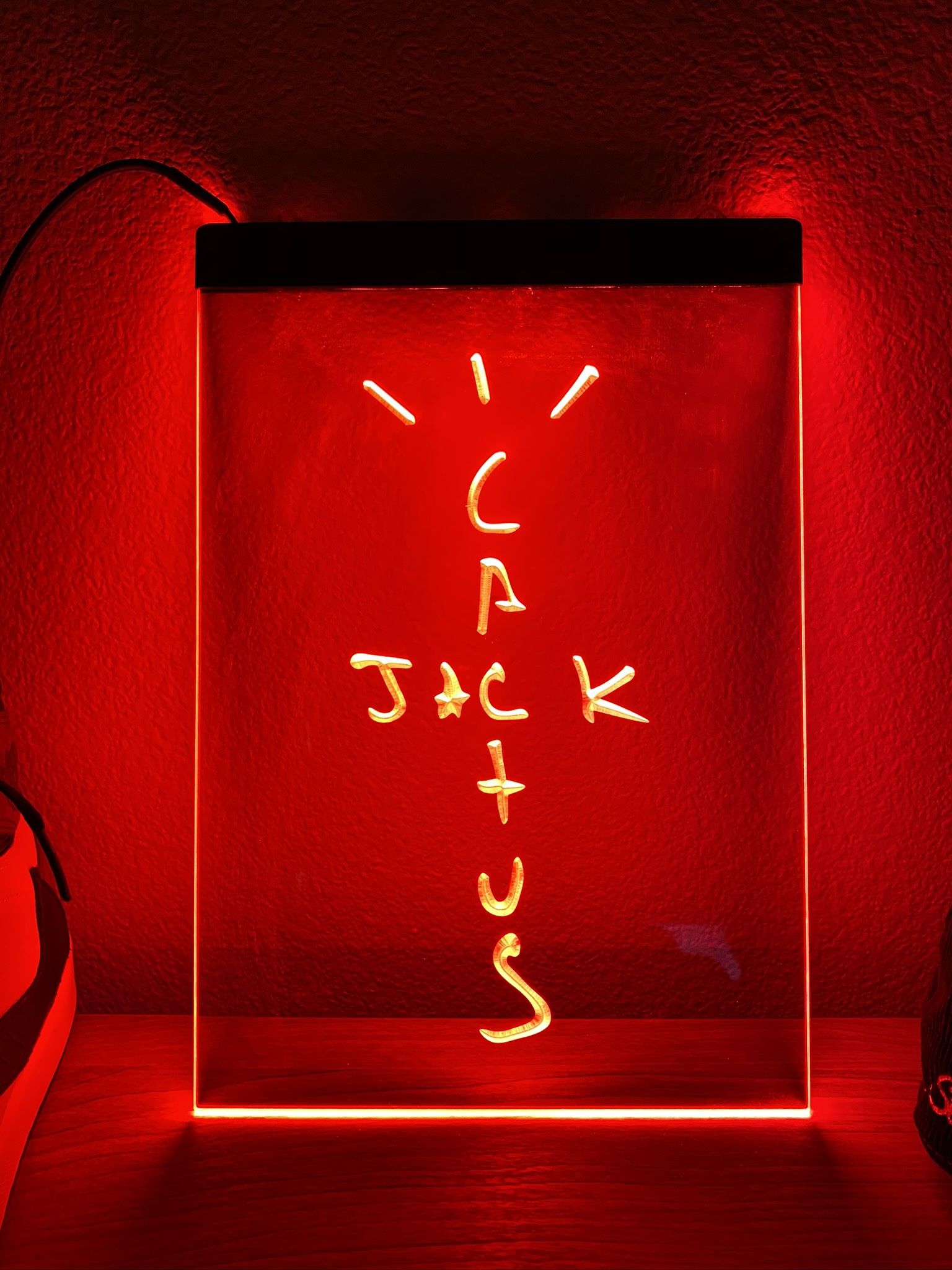 CACTUS JACK LED NEON RED LIGHT SIGN 8x12