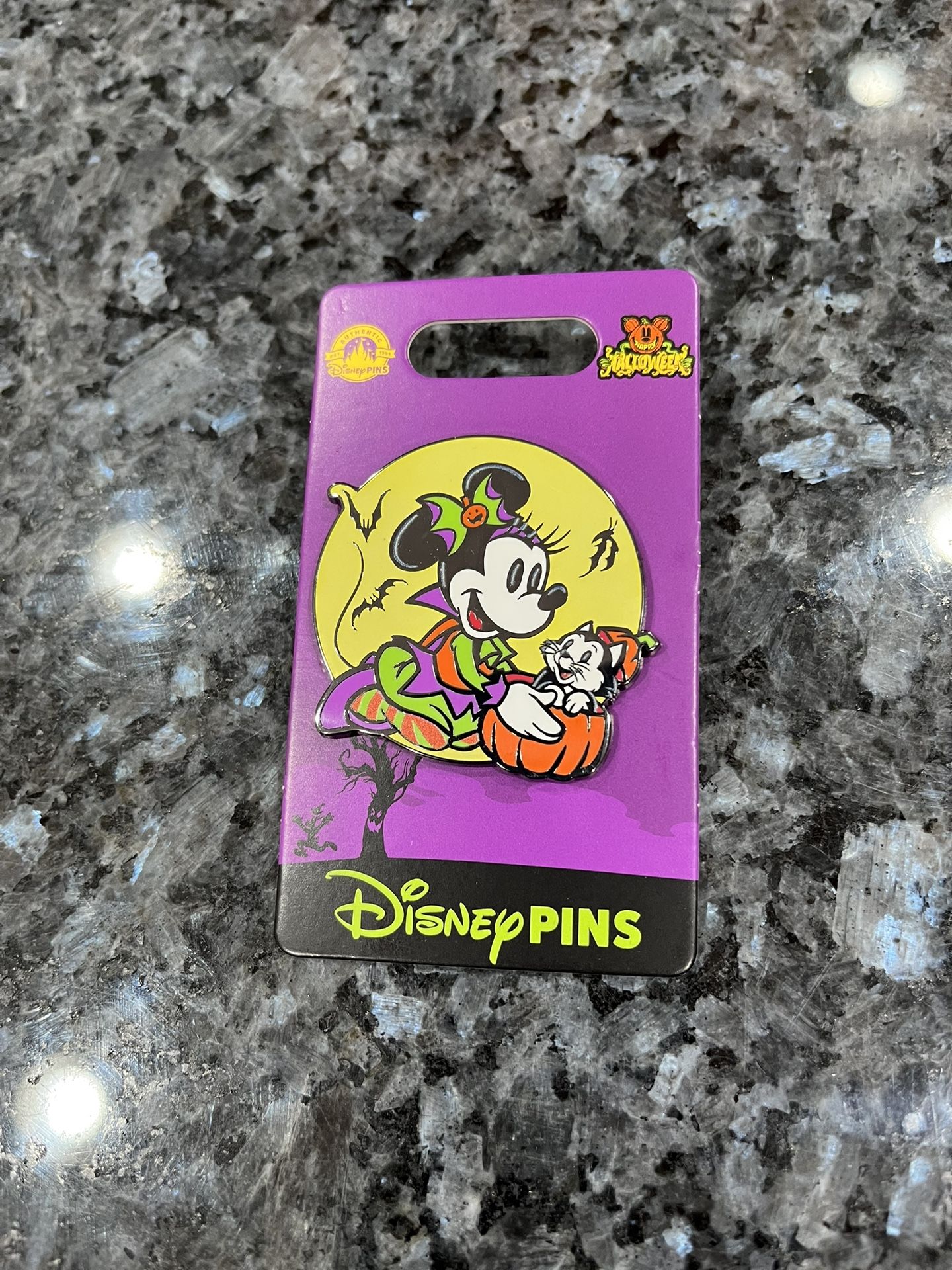 Disney Parks 2024 Halloween Minnie Mouse with Pumpkin trading pin.  Brand new on original card.  Smoke free home  Will combine listings before purchas