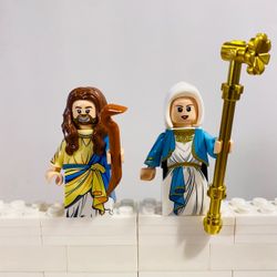 Jesus Virgin Mary Christian Figures 2pc LEGO Compatible