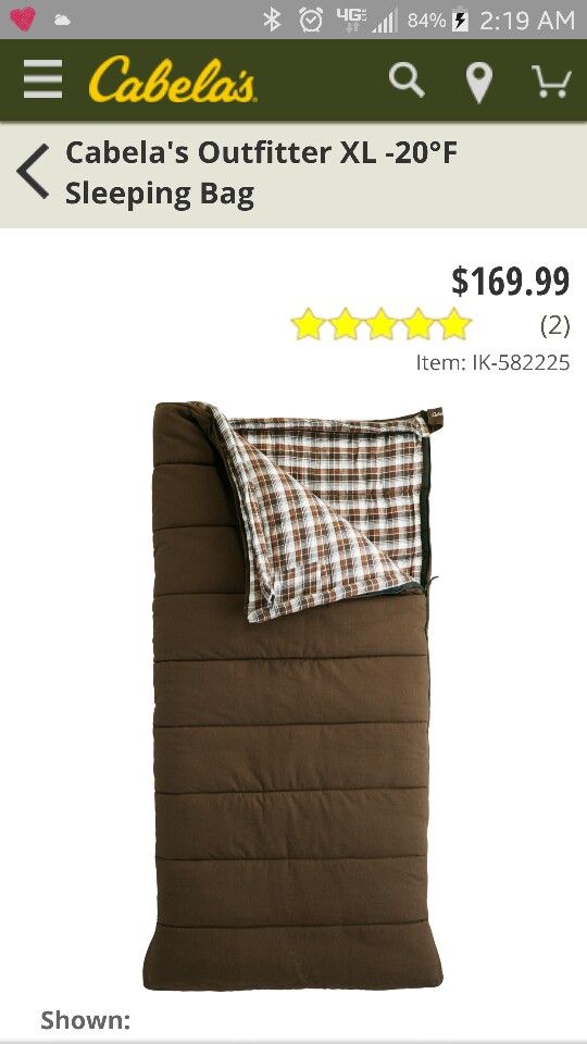 Cabelas sleeping top bag sale