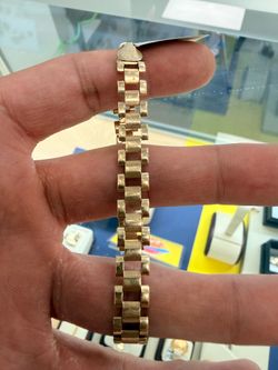 10k yellow gold link bracelet