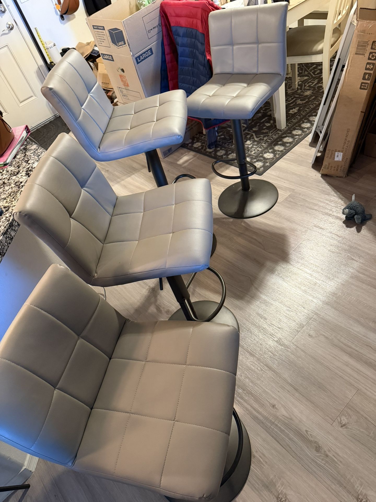 Modern barstools (4) Greige/ Beige / Grey