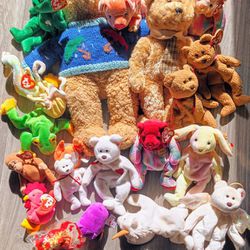 Ty Beanie Babies large Group Variety Vintage Toys Bears Ty McDonalds 