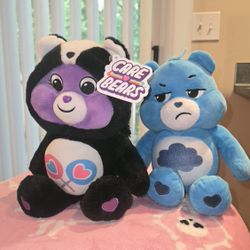 Care Bears Plush Duo – Grumpy Bear & Rare Share Bear Panda Costume Set! 