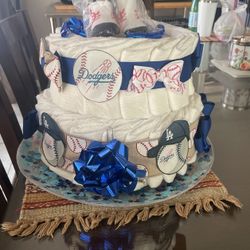 Diaper Cake For Dodger Fans 