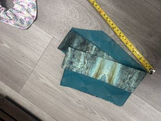Teal Marble Print Wide Headband