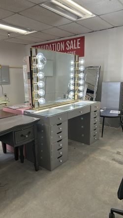 Grey 60” Vanity Table Floor Model Sale!