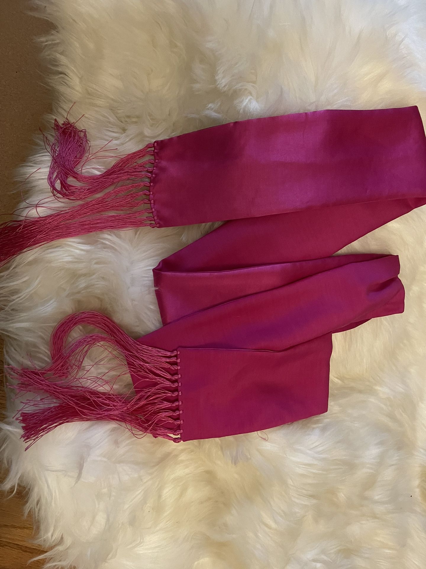 Pink Burberry Silk Scarf