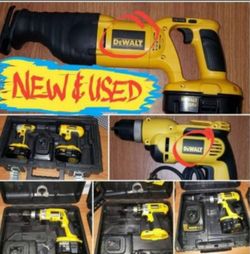 NEW & USED DEWALT corded & cordless Drills Hammer Drills Impacts Saw Zaw Grinder Sander Chop Saw Reciprocating Saw 9.6 12 14.4 18