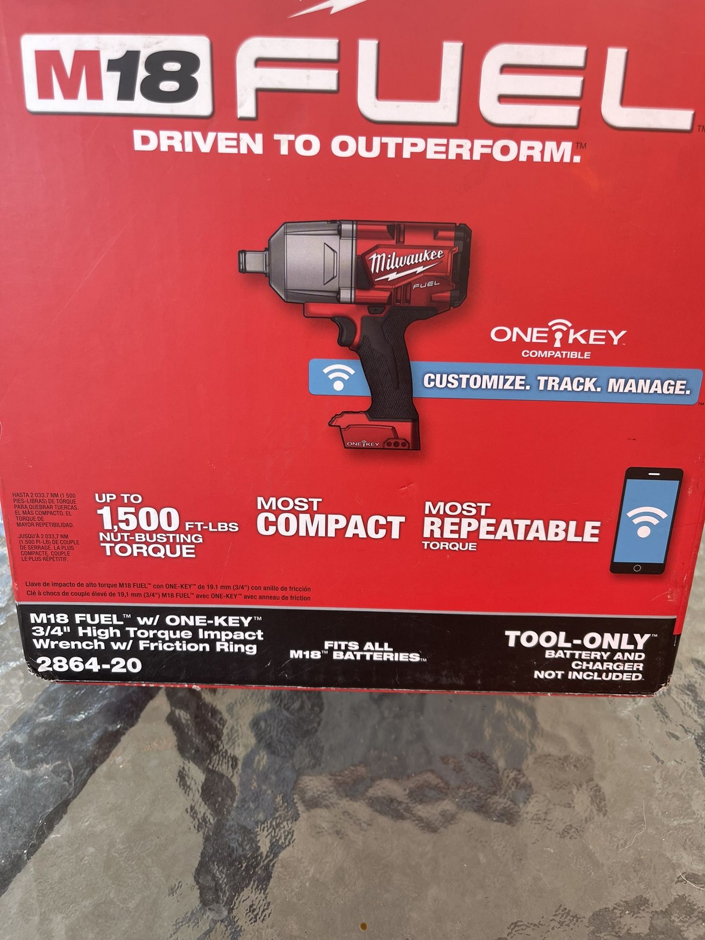 Milwaukee 2864-20 Fuel One-Key 3/4" High Torque Impact