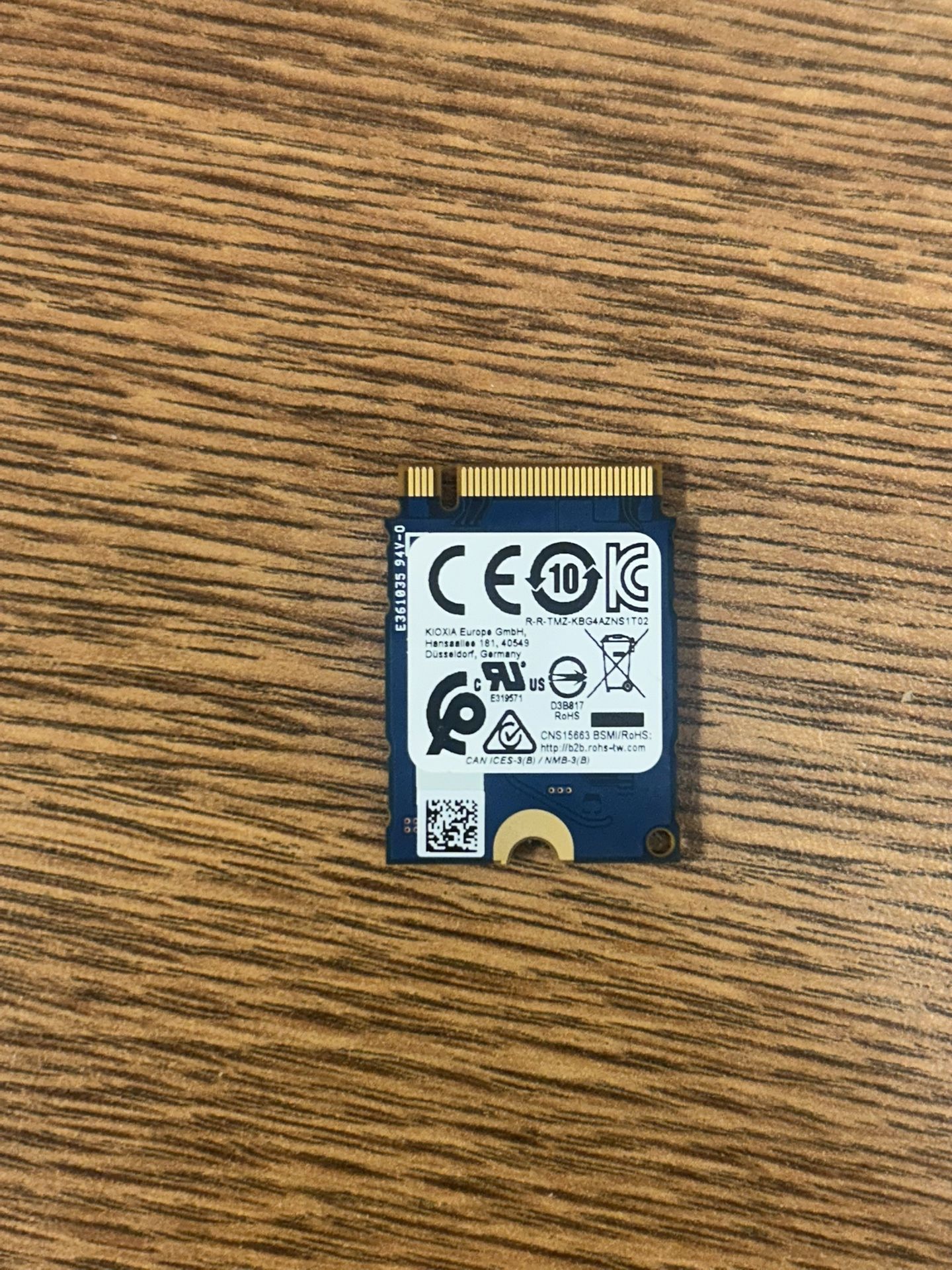 Genuine Kioxia 256GB NVMe Solid State Drive