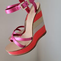 Cesare Paciotti Platform Wedge Platform Shoe Size 36 Pink 