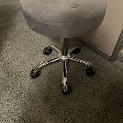 Grey Office Stool, Bedroom Decor Grey Adjustable Stool 