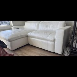 Reclining White Pearl Sectional 