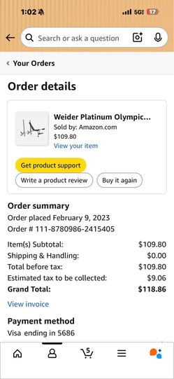 Weider workout bench