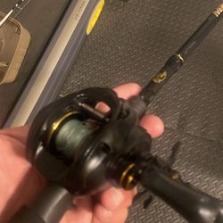 Bait caster setup rod and reel