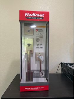Kwikset SanClemente Front Entry Handlset w/Deadbolt Halifax Lever 98180-002 New