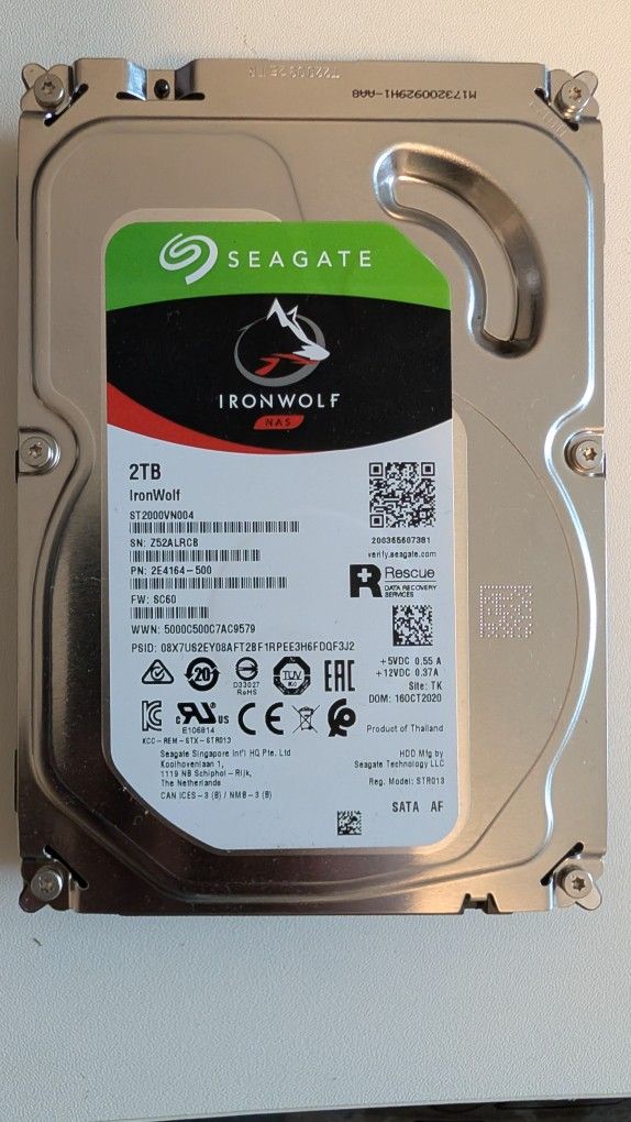 Seagate Ironwolf NAS HDD 2 TB