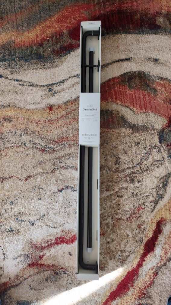Brand New Threshold Extendable Curtain Rod – 66–120",