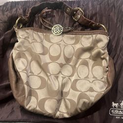 Beige Coach Purse