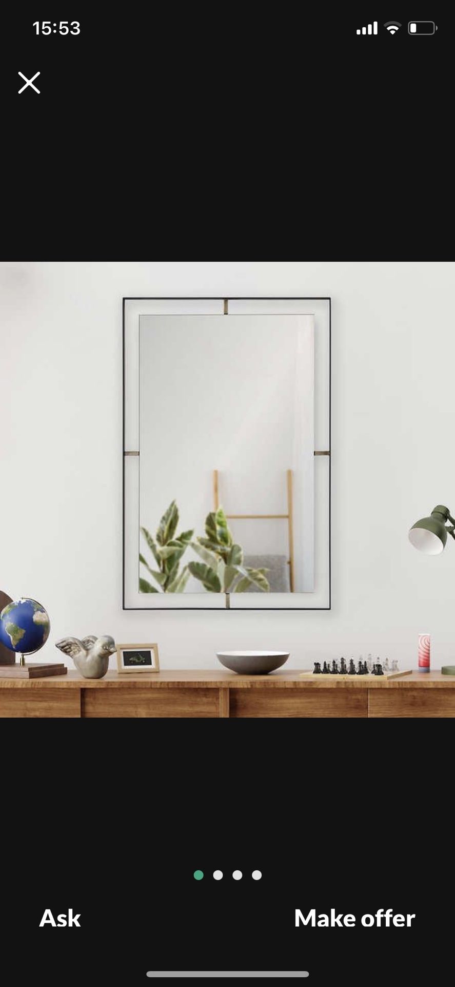 Brooks Iron Frame Wall Mirror
