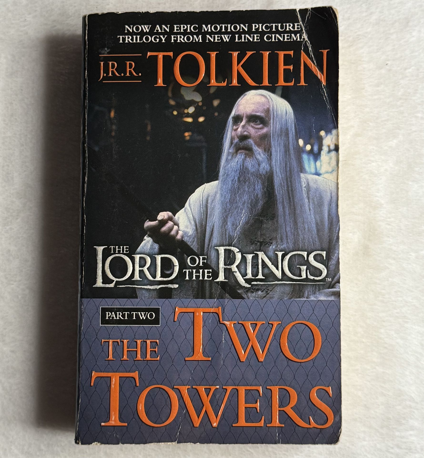Lord of the Rings The Two Towers Paperback 1965 Ballantine Tolkien Movie Cover