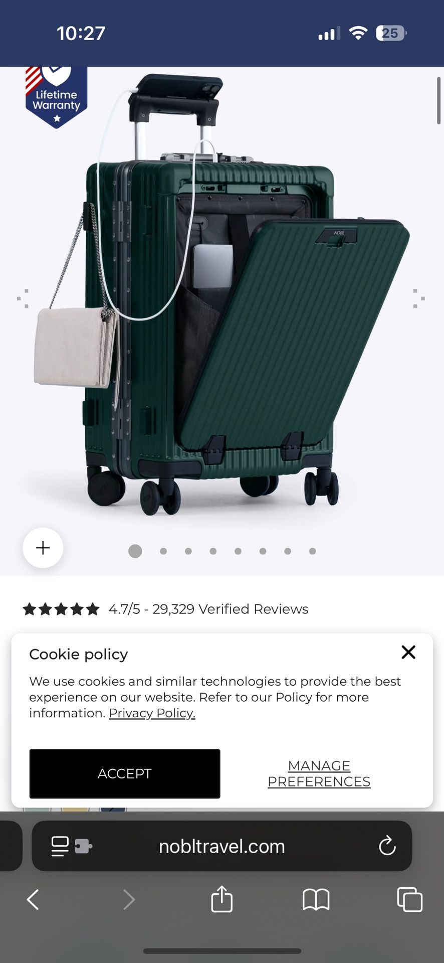 Nobl Suitcase w/ Laptop Holder