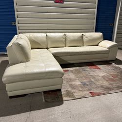 Palliser Miami Leather Sectional Sofa with Left Facing Chaise — $3.2k Retail