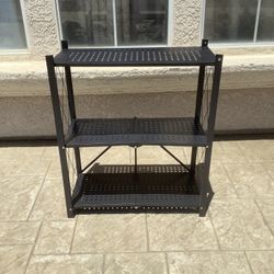 Fresno - New Metal Folding shelving Unit With Wheels - Fits In All Cars - Firm Price $25