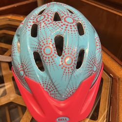 Bell Kids Bike Helmet – Teal & Pink Design (Used, Good Condition)