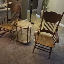 3 Piece Wooden Chair Table Set