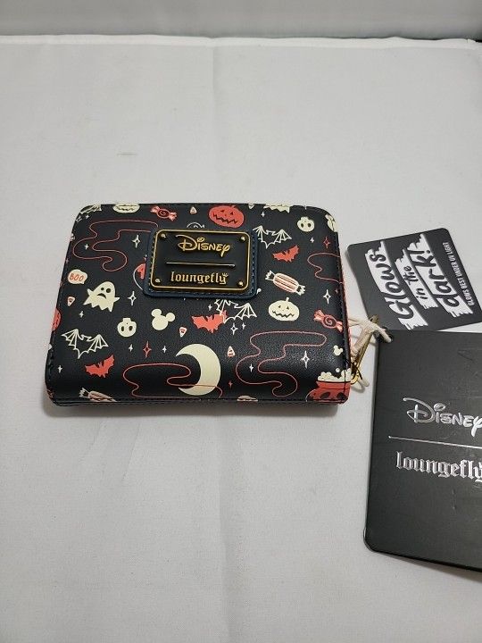 Loungefly Disney Mickey &amp; Minnie Halloween Glow-in-the-Dark Wallet NWT ...