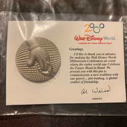 Disney World Millennium Celebration “Hand In Hand” Cast Member Pin