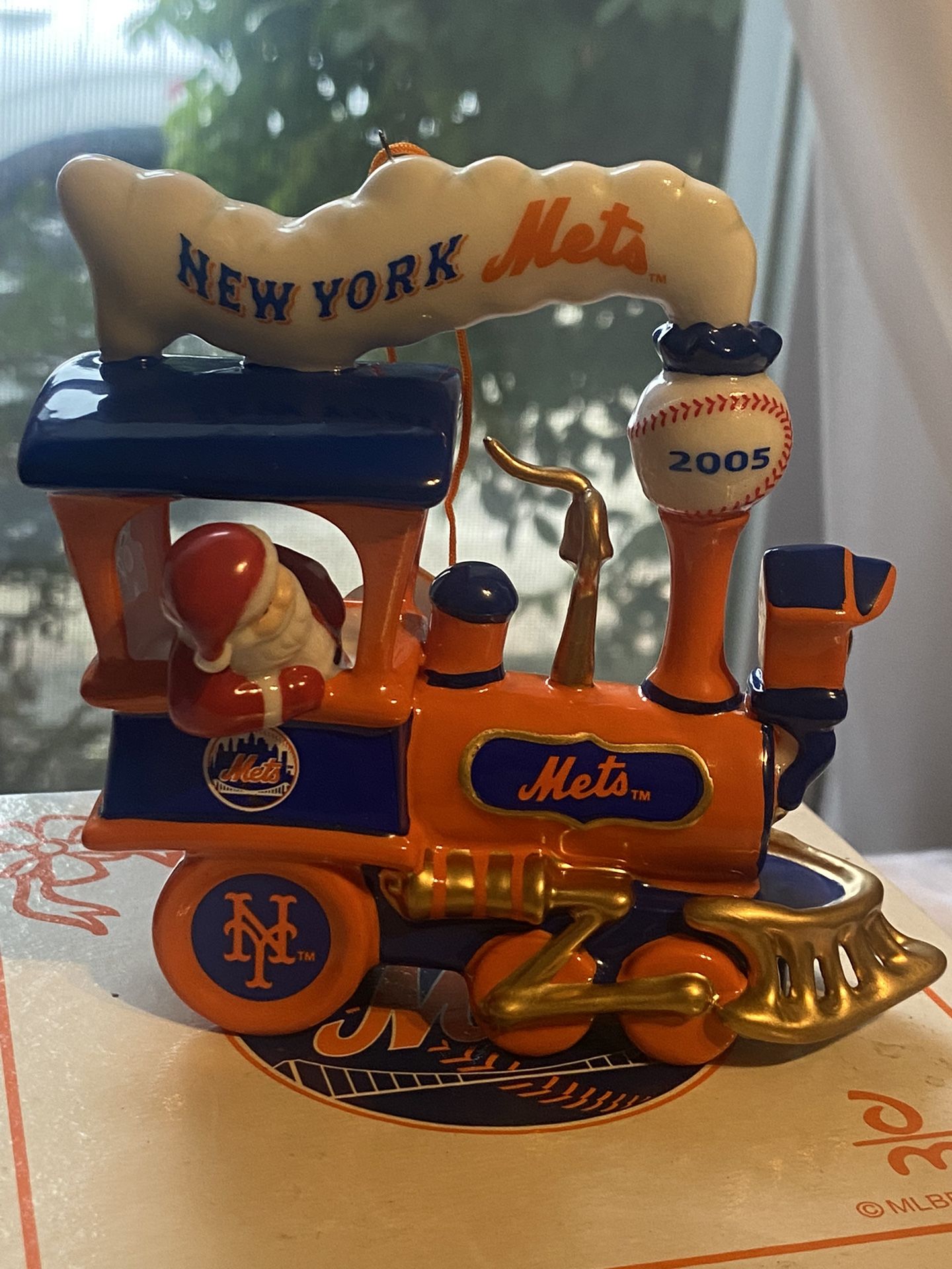 NEW YORK METS DANBURY MINT CHRISTMAS ORNAMENT HOLIDAYEXPRESS TRAIN 2005 WITH BOX