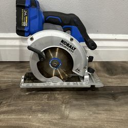 Kobalt 24 Volt 6-1/2-inch Brushless Circular Saw With Battery