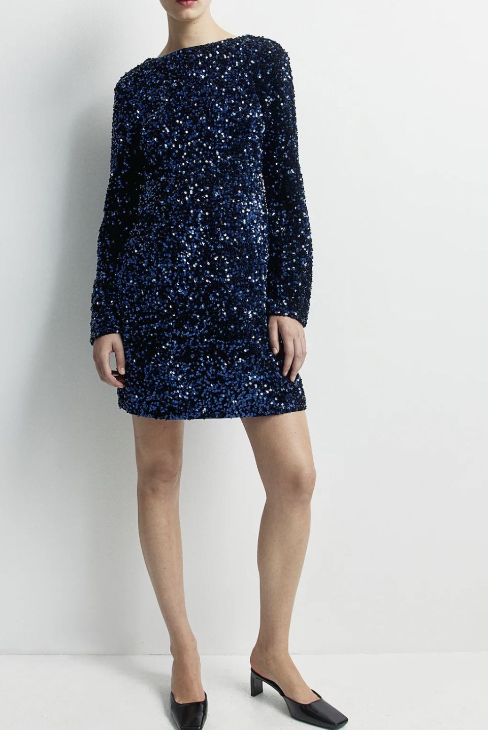 Sequined Dress Low-Cut Back