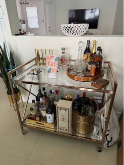 Gold bar cart