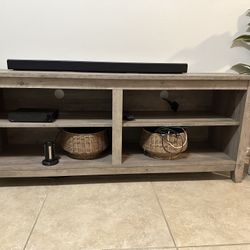 Tv Stand Natural Wood Grey