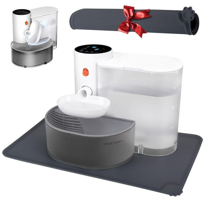 No Filter,Wireless Cat Water Fountain Cordless,Battery Operated Filterless Cat Water Fountain