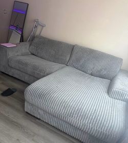 GREY 2 Piece Corduroy SECTIONAL 🛋️