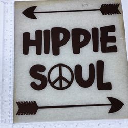 Iron On Heat Transfer  Good For T-shirts Sweaters Jackets T Shirt Design Size Is About 10x10 Hippie Soul  #103