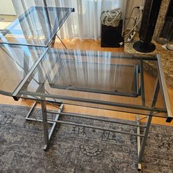 Glass Corner Desk 