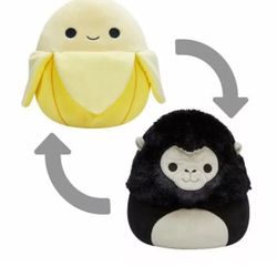Squishmallows Flip-A-Mallows 8"  Junie The Banana & Aron The Gorilla RARE