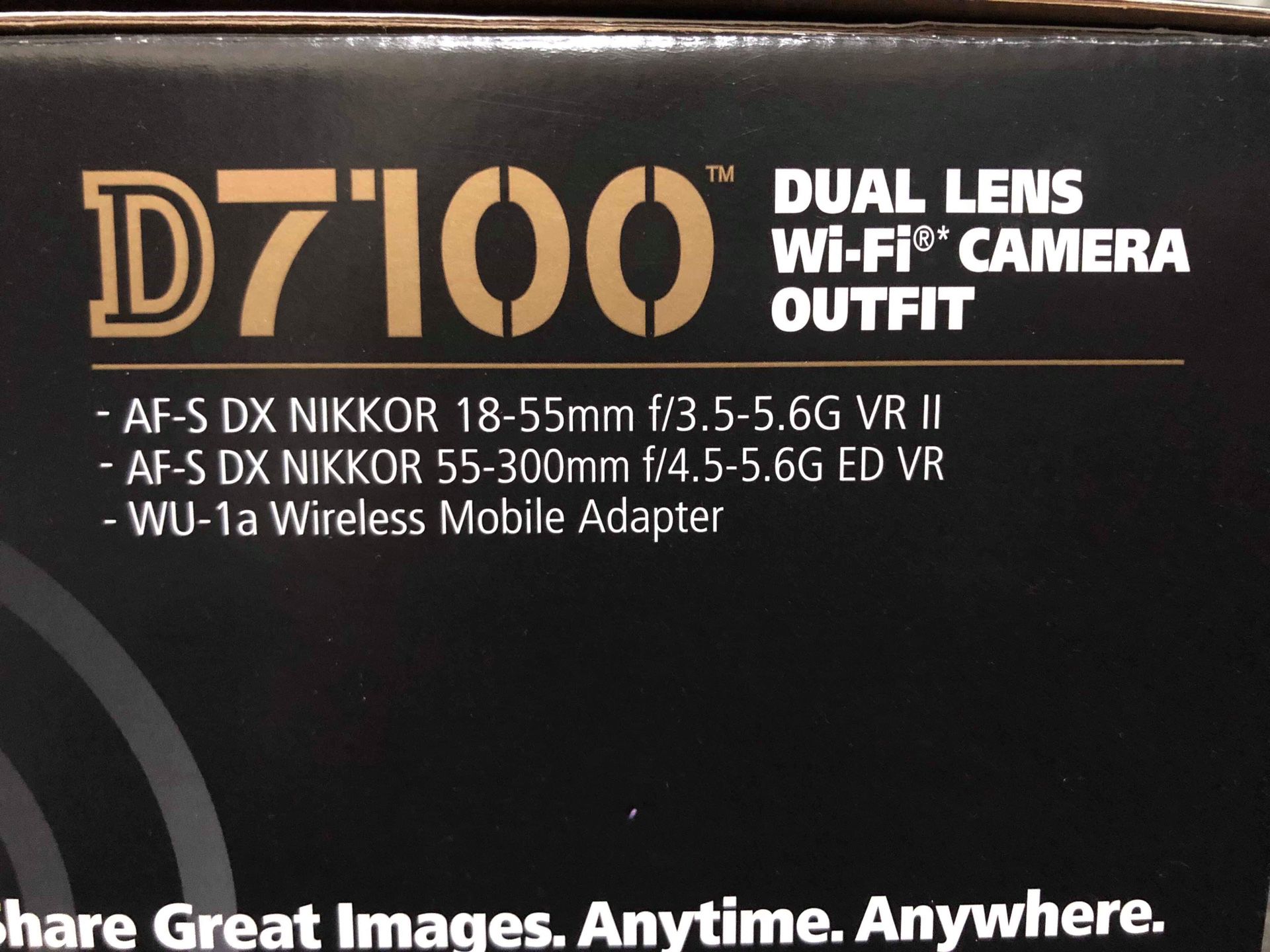 Nikon D7100 + 2 lenses + Wireless Mobile Adapter