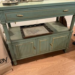 Antique Green Cabinet